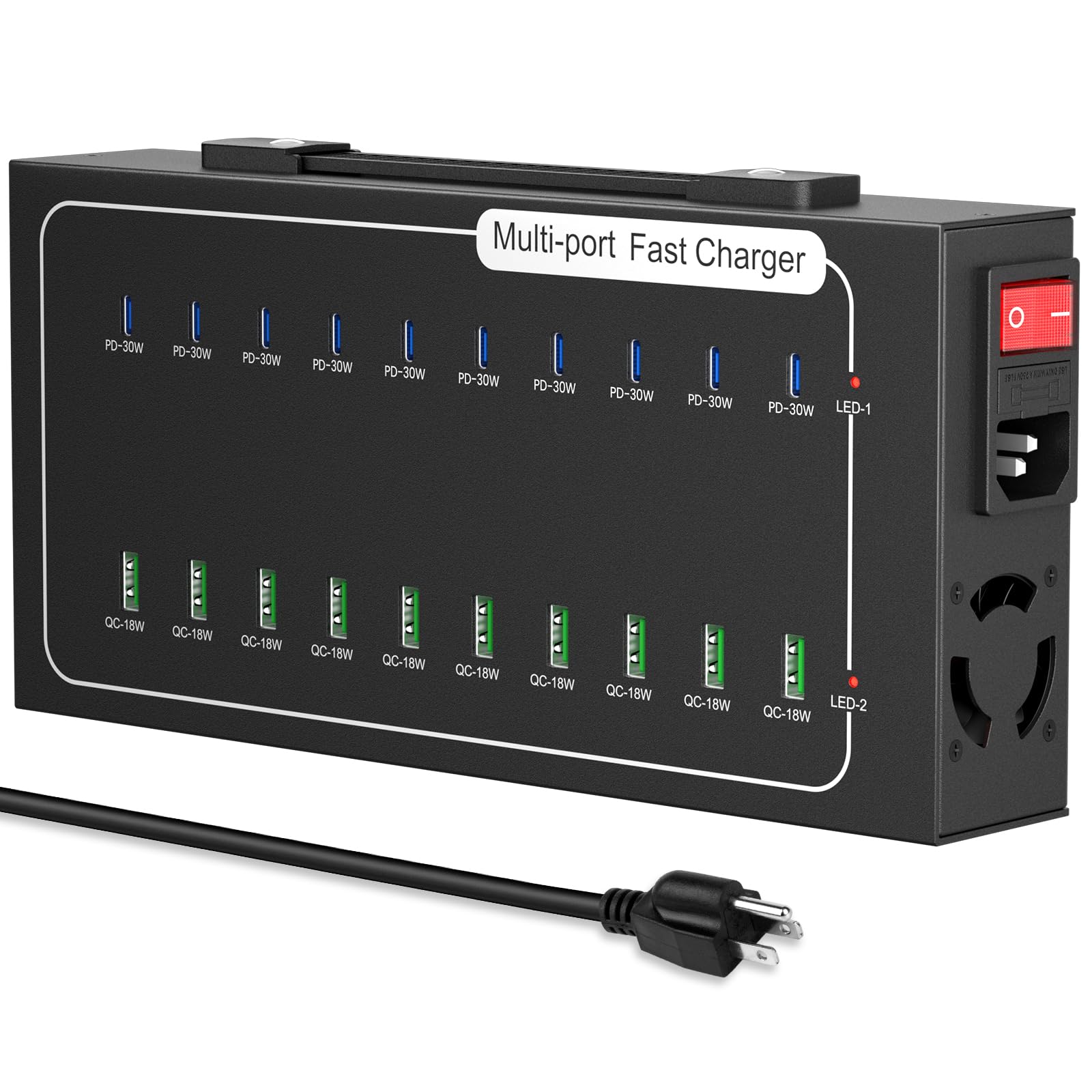 Amazon.com: 480W USB Charging Station, ALI SEA 20 Port (10 PD+10